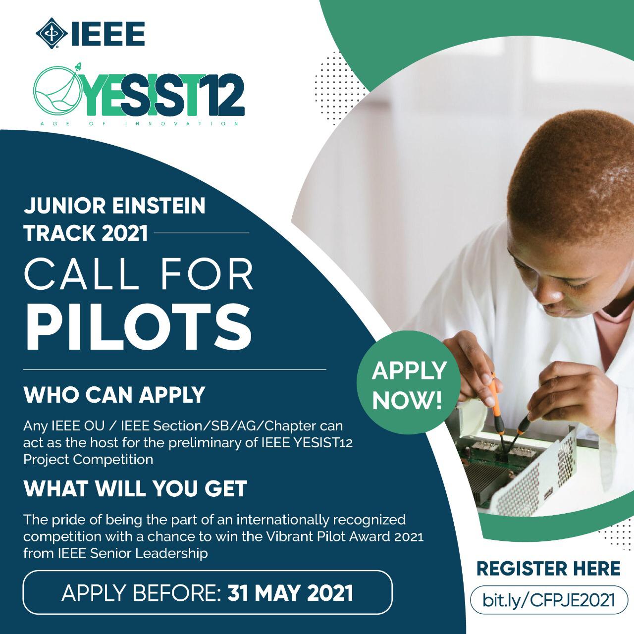 IEEE YESIST12 CALL FOR PILOTS Newsletter